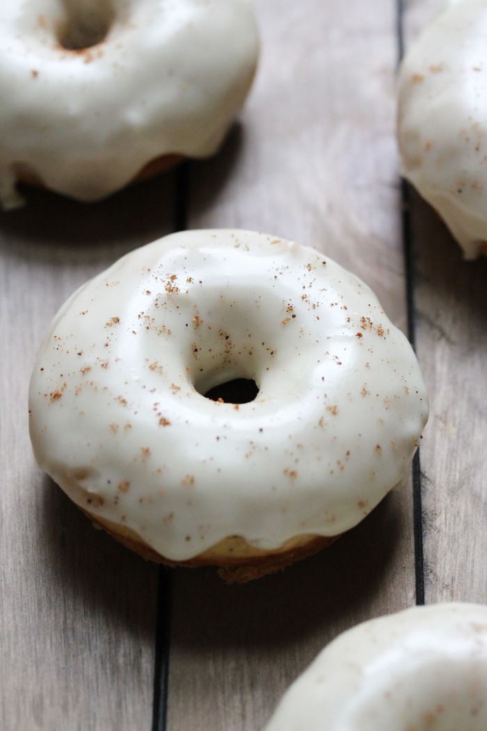 Spiked Eggnog Doughnuts
